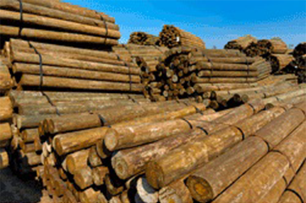 Stack Of Fence Poles